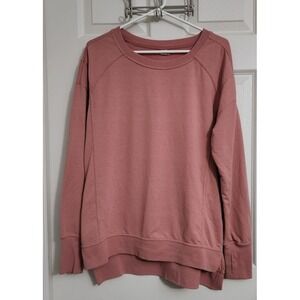 90 Degree By Reflex Womens Pink Long Sleeve Sweatshirt Top Size L  C49